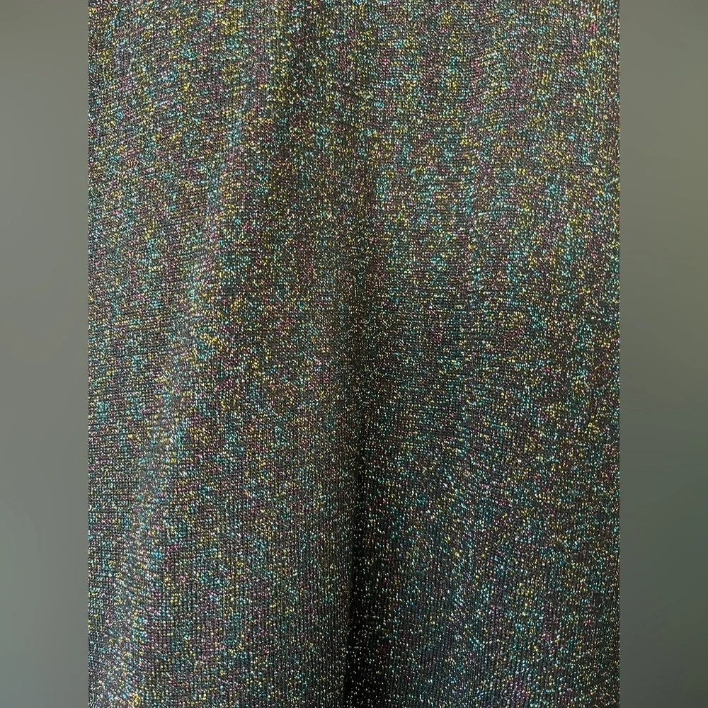 Draper James black sweater with rainbow sparkle and bow on back size XS - Picture 3 of 11
